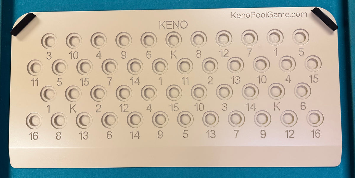 Keno Pool Board for 8ft tables. Boards for 7ft tables available below ...